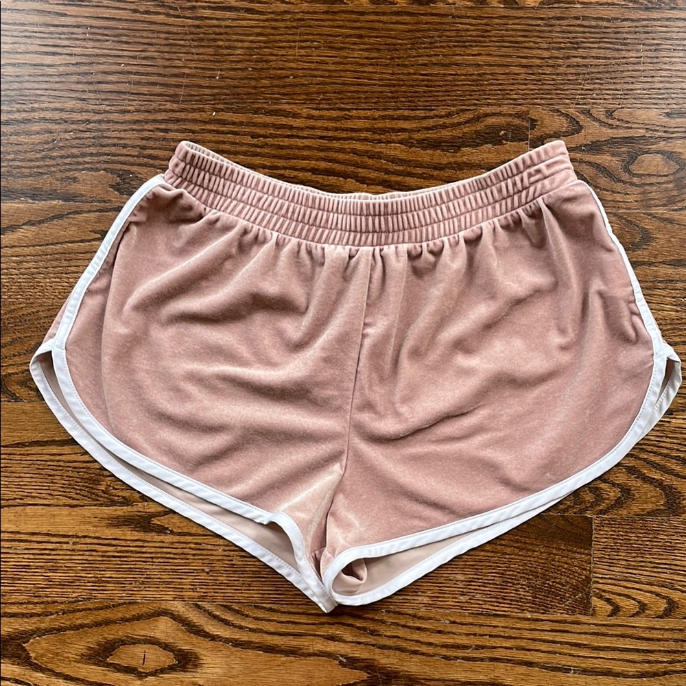 Forever 21 Pink Athletic Shorts with White Trim